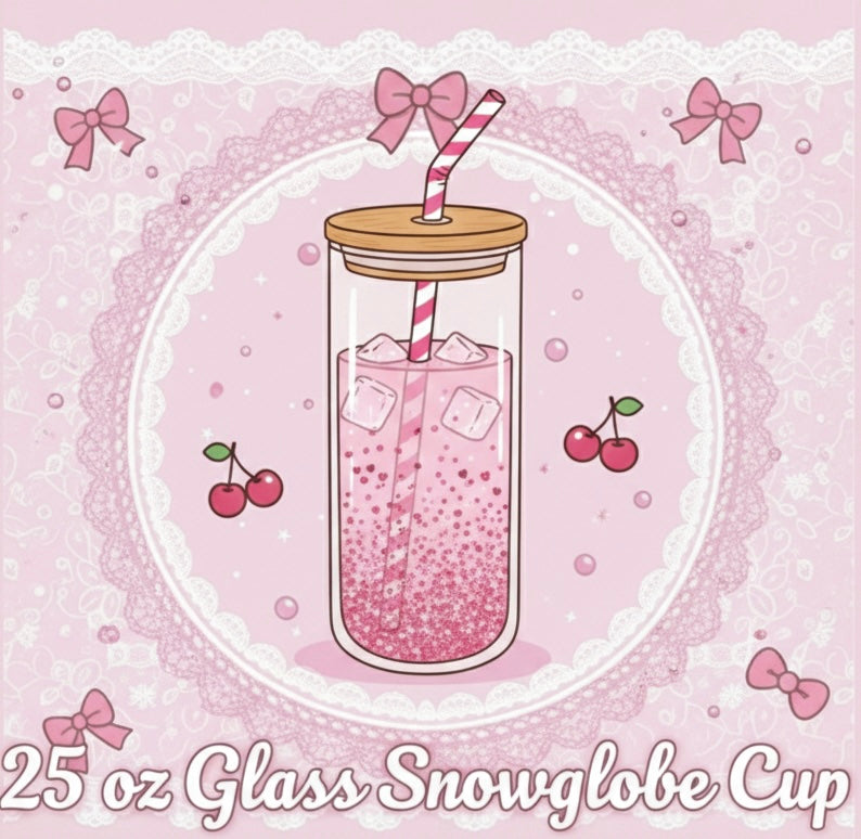 25 oz Straight Glass Snowglobe