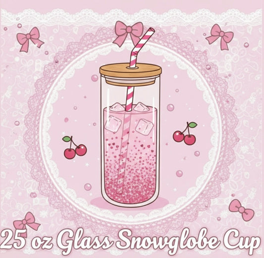25 oz Straight Glass Snowglobe
